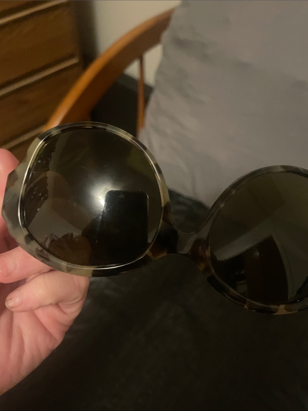 Tortoiseshell Round Sunglasses from Tory Burch - Picture 7 of 17